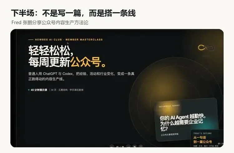 Fred Zhang 分享内容生产方法